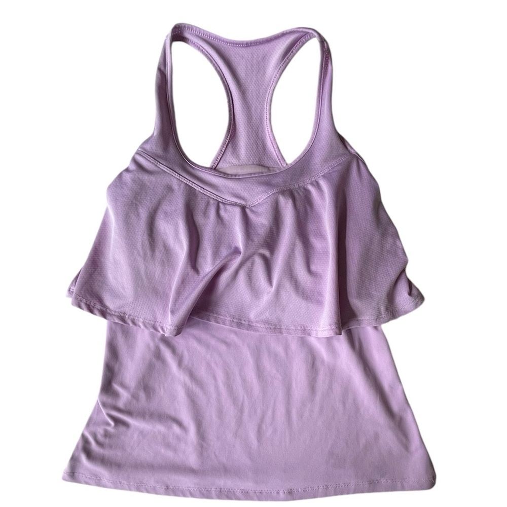 Fabletics Ashlyn Ruffle Tank, Lavender, Medium? - Picture 5 of 10